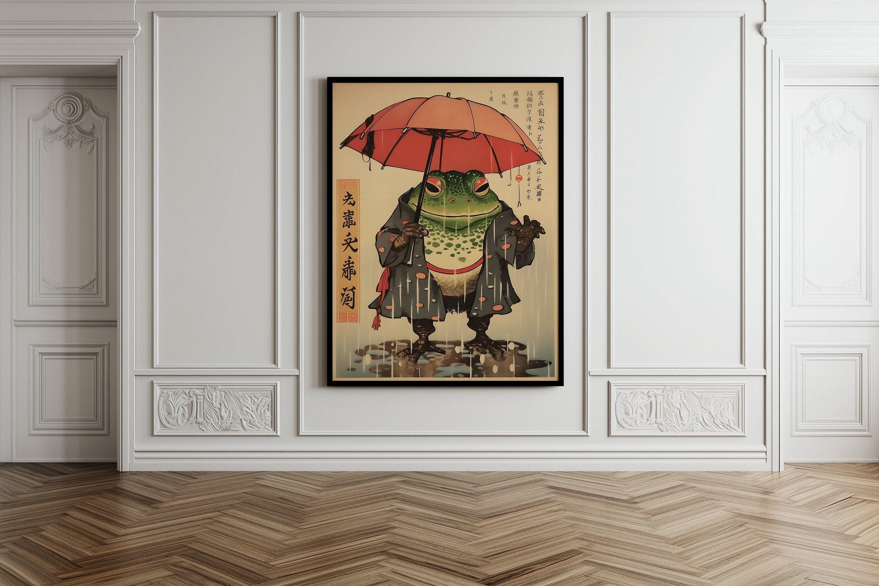 Matsumoto Hoji Japanese Frog Art Print | Vintage Animal Canvas - Etsy