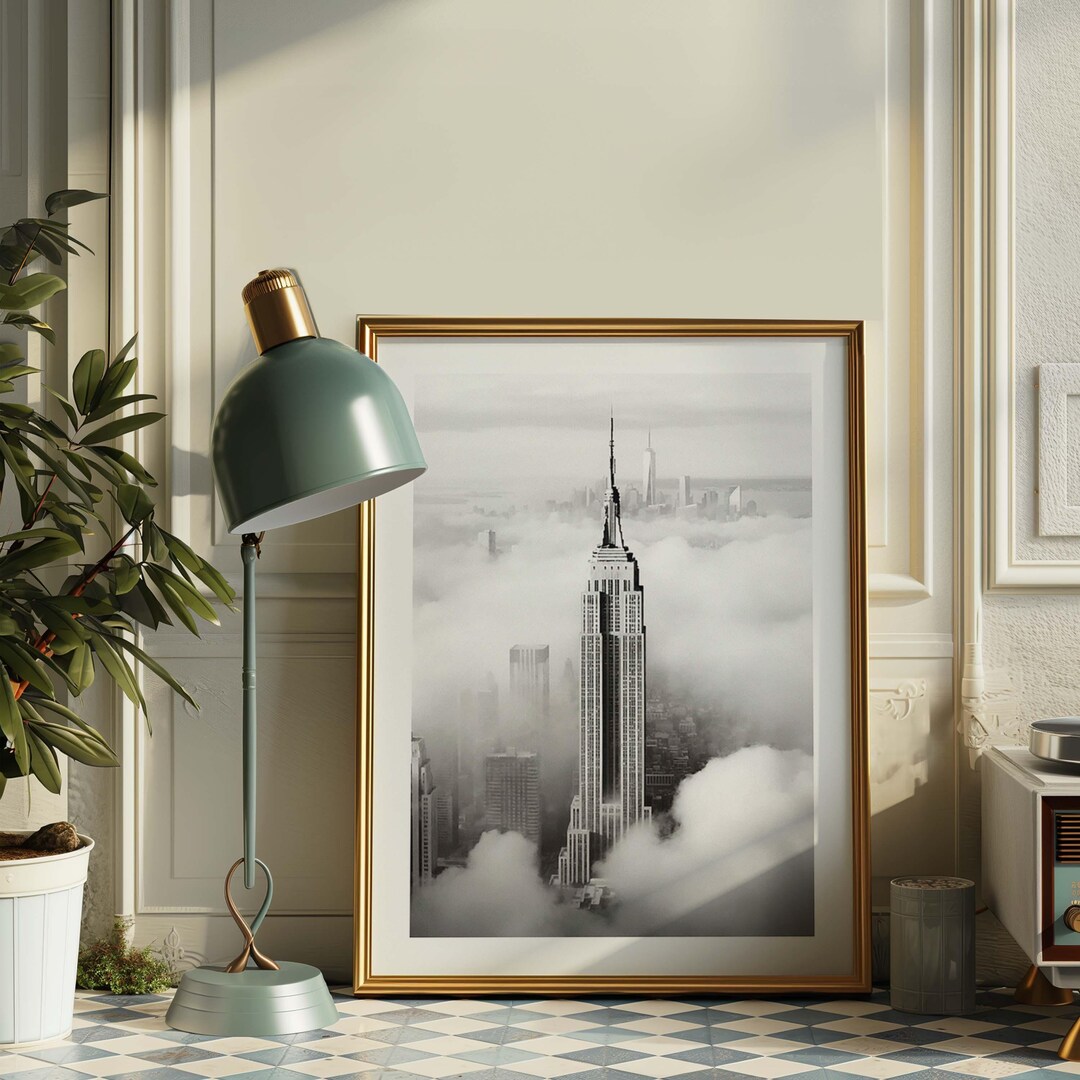 Empire State Building Print: Vintage NYC Skyline Poster - Etsy
