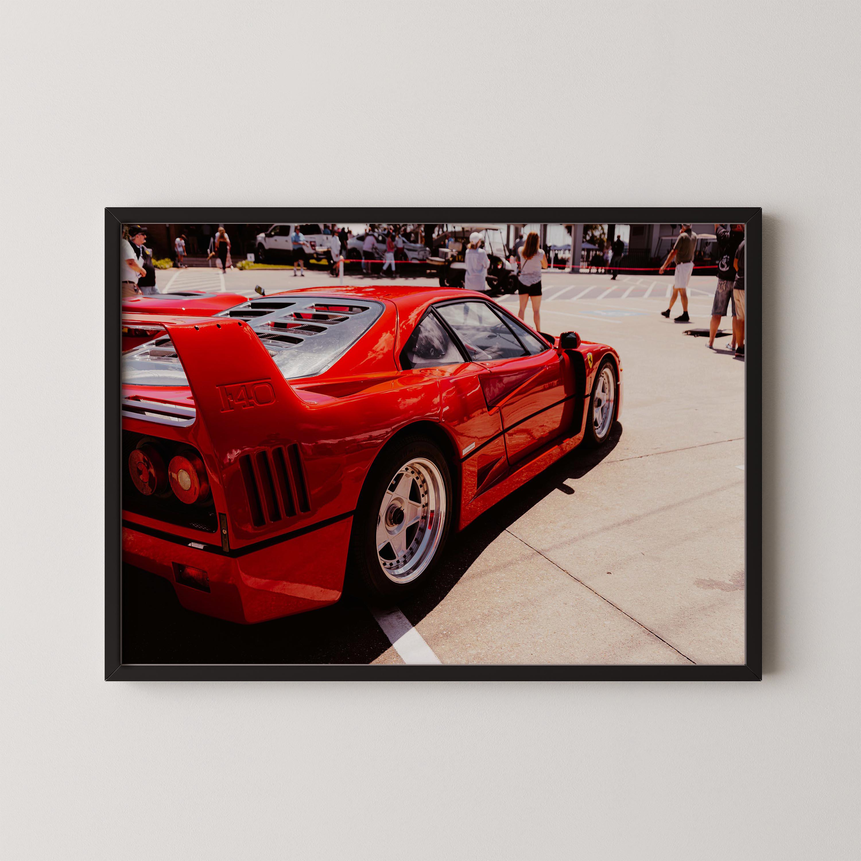 Ferrari F40 Black and White Print: Vintage Car Photography - Etsy