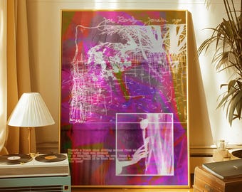 Bon Iver Album Cover Art Print | Vintage Music Poster