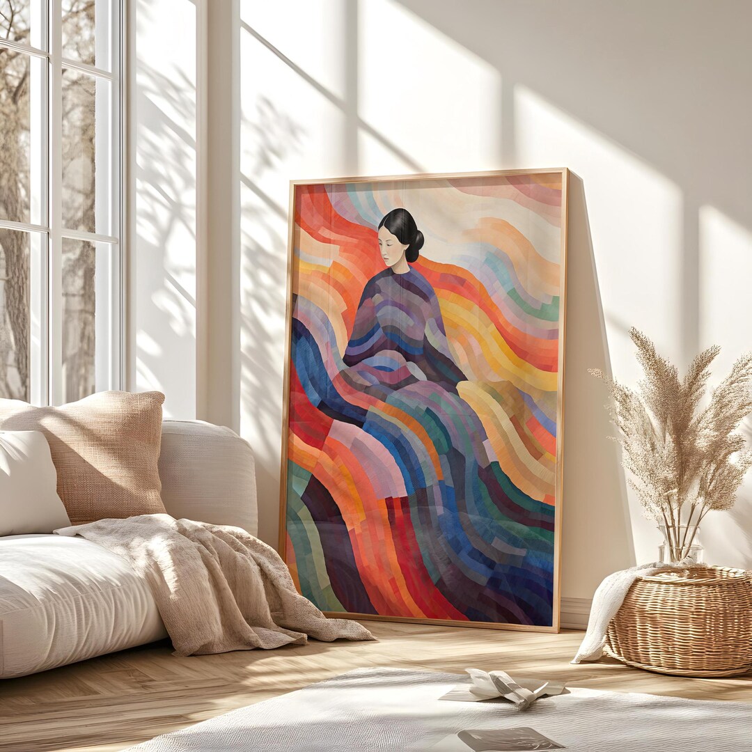 Abstract Woman Portrait Art Print | Modern Colorful Artwork - Etsy