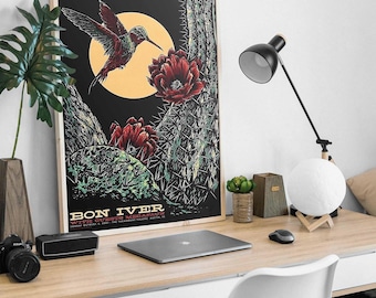 Bon Iver Album Art Print | Vintage Music Poster