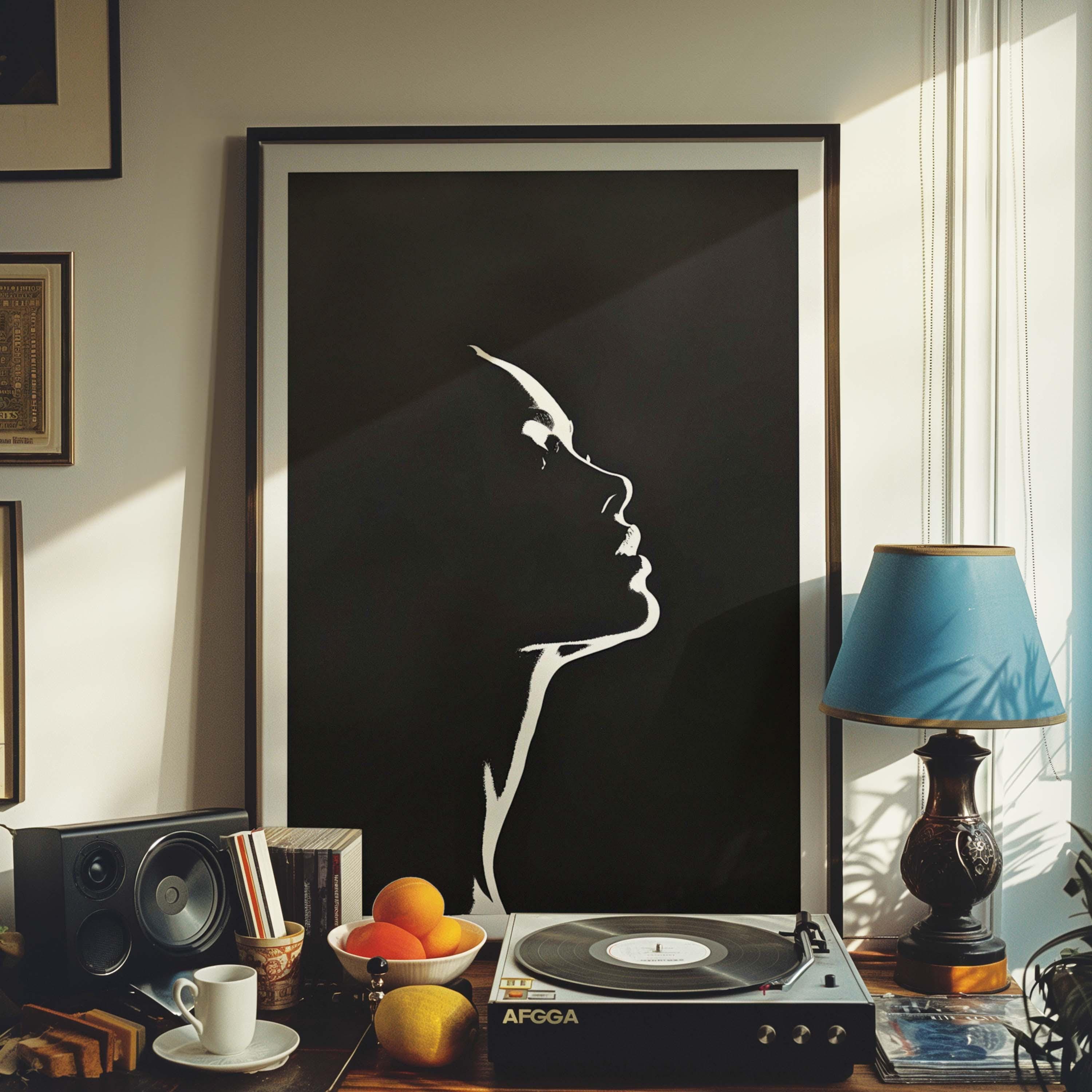 Minimalist Black and White Portrait A...