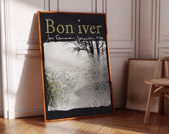 Bon Iver Album Cover Art Print: Indie Music Poster