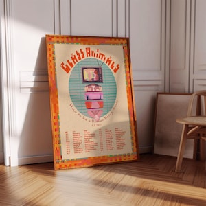 Glass Animals Canvas Art | Glass Animals How to Be a Human Being Tour Poster | Glass Animals Wall Art | Glass Animals Inspired Poster Print