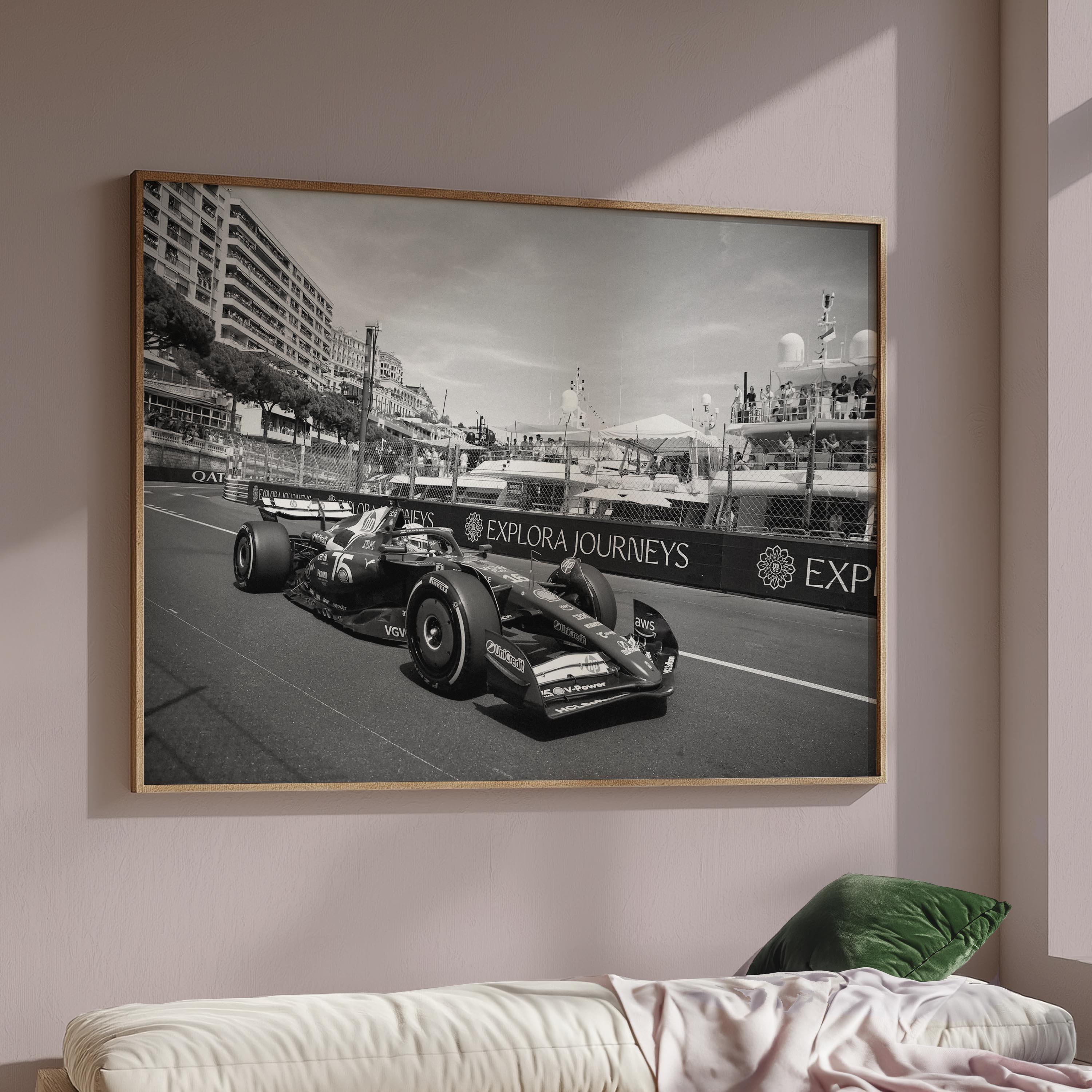 TINCHEW Arazzo Da Parete Calendario Formula Race Cars 2024 – Poster 30x45 Cm, Tela In Poliestere Per Camera E Soggiorno, Decorazione Estetica