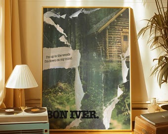 Bon Iver Album Cover Art Print: Cabin in the Woods Poster