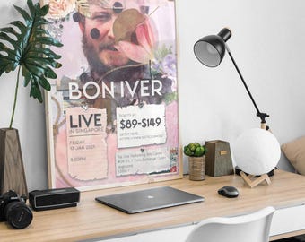 Bon Iver Album Cover Art Print | Vintage Music Poster