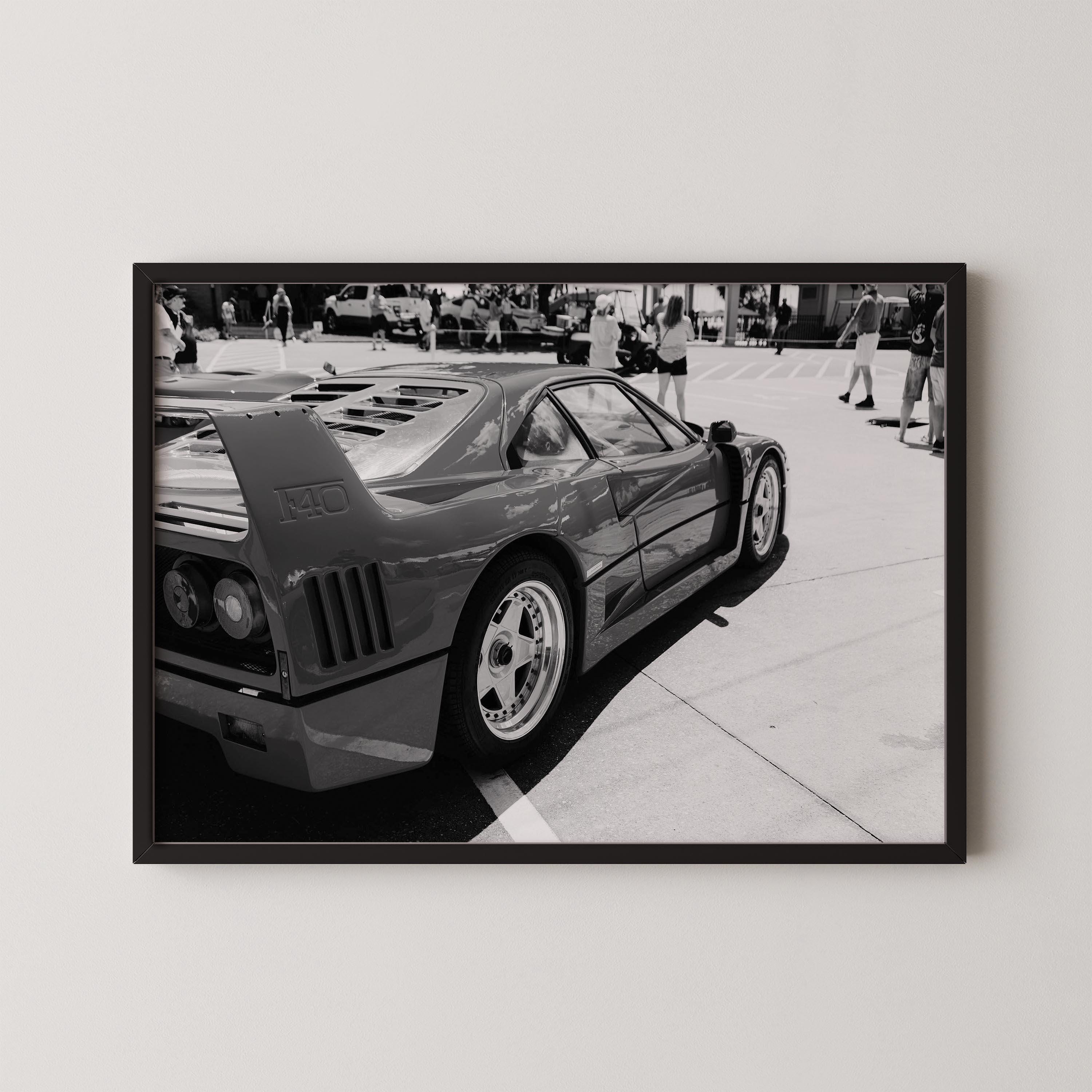 Ferrari F40 Black and White Print: Vintage Car Photography - Etsy