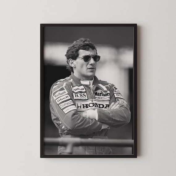 AYRTON SENNA 10YEARS PORTRAITS 24枚　ポスター Ayrton Senna Black and White Portrait | Vintage Racing Art Print