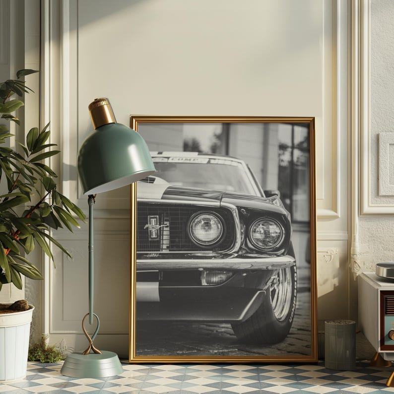 Vintage Ford Mustang Poster: Classic 1960s Muscle Car Print - Etsy