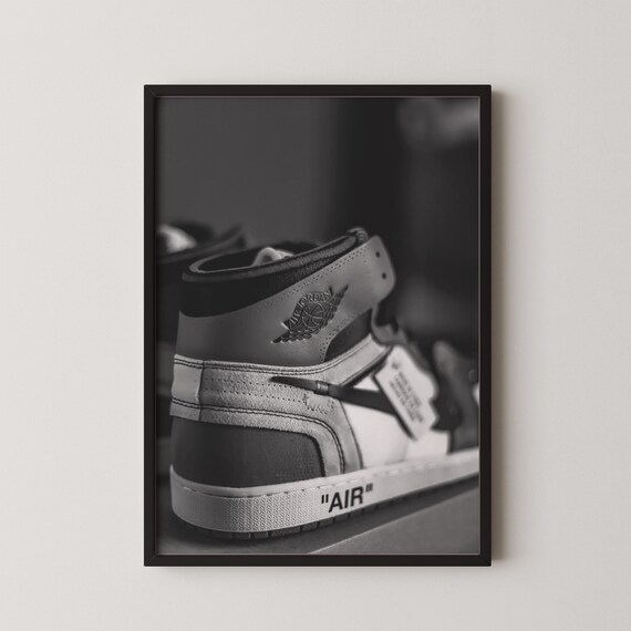 Sneaker Art Print | Black & White Basketball Poster