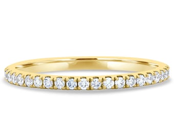 Lab Grown Diamond Eternity-band: 14k gouden stapelbare jubileumring