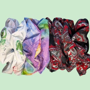 Handmade Cotton Patterned Fabric Scrunchies – Unique Patterns & Premium Fabrics