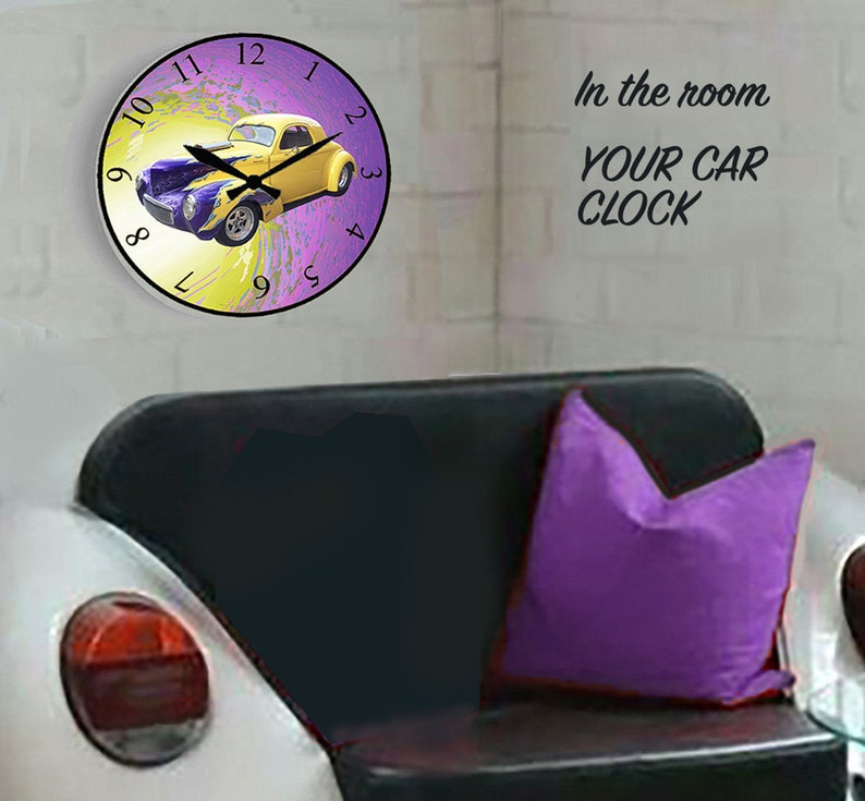 Custom Wall Clock YOUR CAR Etsy