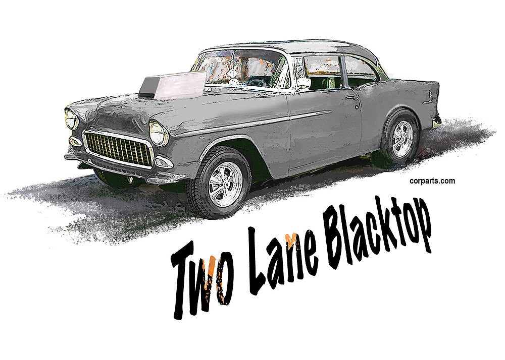 T Shirt Two Lane Blacktop 55 Chevy Movie Car Etsy