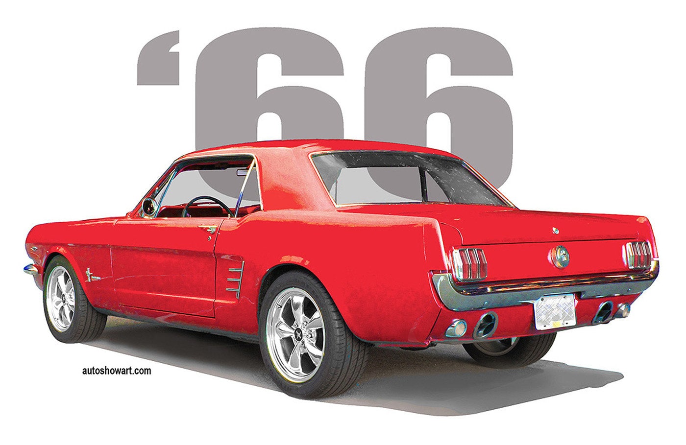 markør maternal Destruktiv 1966 Red Mustang Coupe UNISEX T-shirt - Etsy Israel