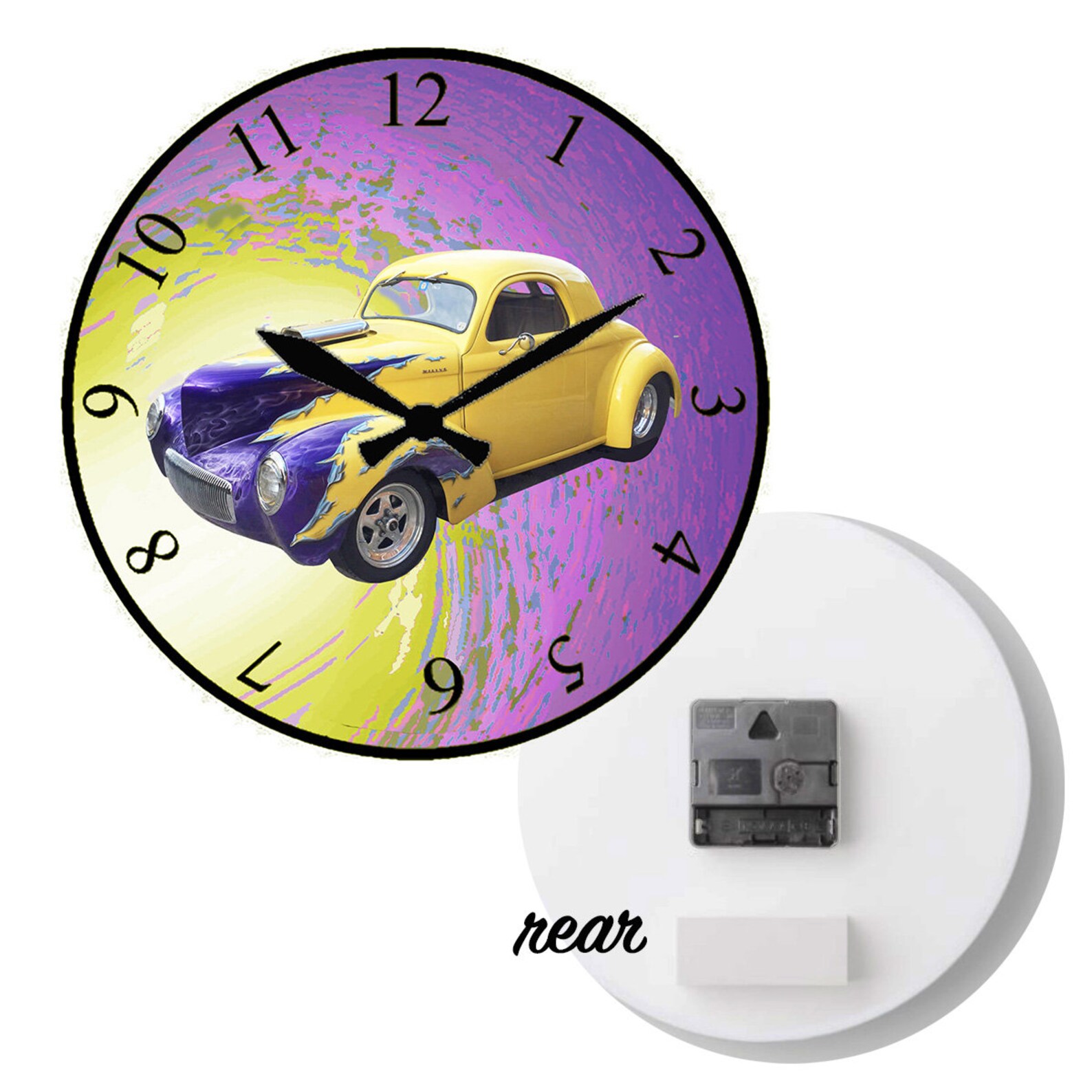 Custom Wall Clock YOUR CAR Etsy