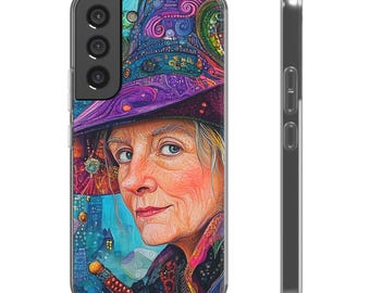 Jensine, Vibrant Woman, Artistic, Phone Case,  Flexi Cases, Unique Phone Accessories, Gift for Tech Lovers, Cover