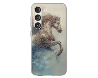 Aethelred, Noble Counsel, Artistic Horse Flexi Case, Unique Phone Cover, Gift for Horse Lovers, Equine Art Accessory