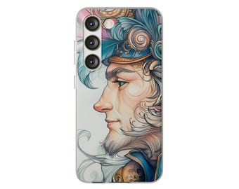 Silas, Man, Artistic, Phone Case, Flexi Cases, Unique Phone Accessories, Gift for Tech Lovers, Cover