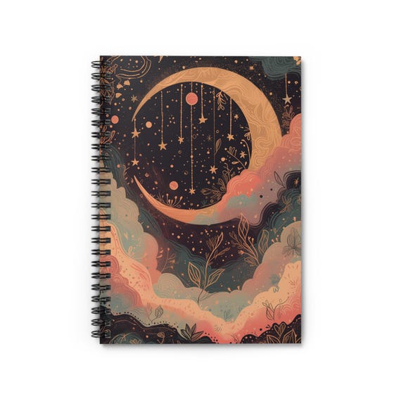 Aspiration of Awakening Growth Journal, Moon and Stars Diary