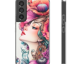 Simona, Woman, Artistic, Phone Case,  Flexi Cases, Unique Phone Accessories, Gift for Tech Lovers, Cover