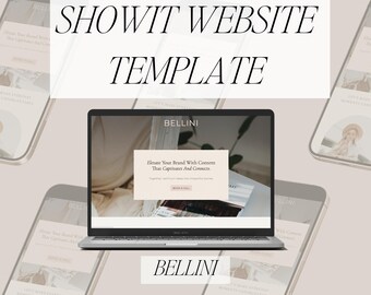 Bellini Showit Website Template – Clean and Feminine Design for Podcasters, Coaches, and Creatives