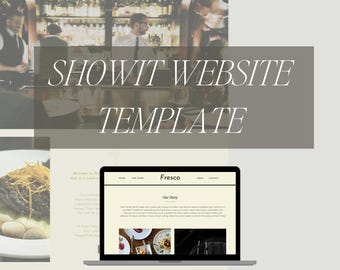 Fresco Showit Website Template- Clean and Bold Design for restaurants, cafes, and food businesses.