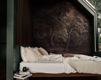 Moody Forest Wall Mural, Peel and Stick, Removable Panels