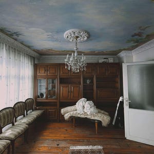 Rococo Cherub Wall Mural - Peel and Stick, Blue Sky Design