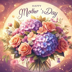 Mothers day gift card, PNG image, digital print