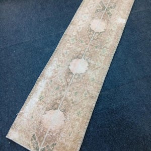Handmade Wool Patchwork Runner Rug, Vintage Turkish 2x8 Ft Entryway Boho Decor Rugs