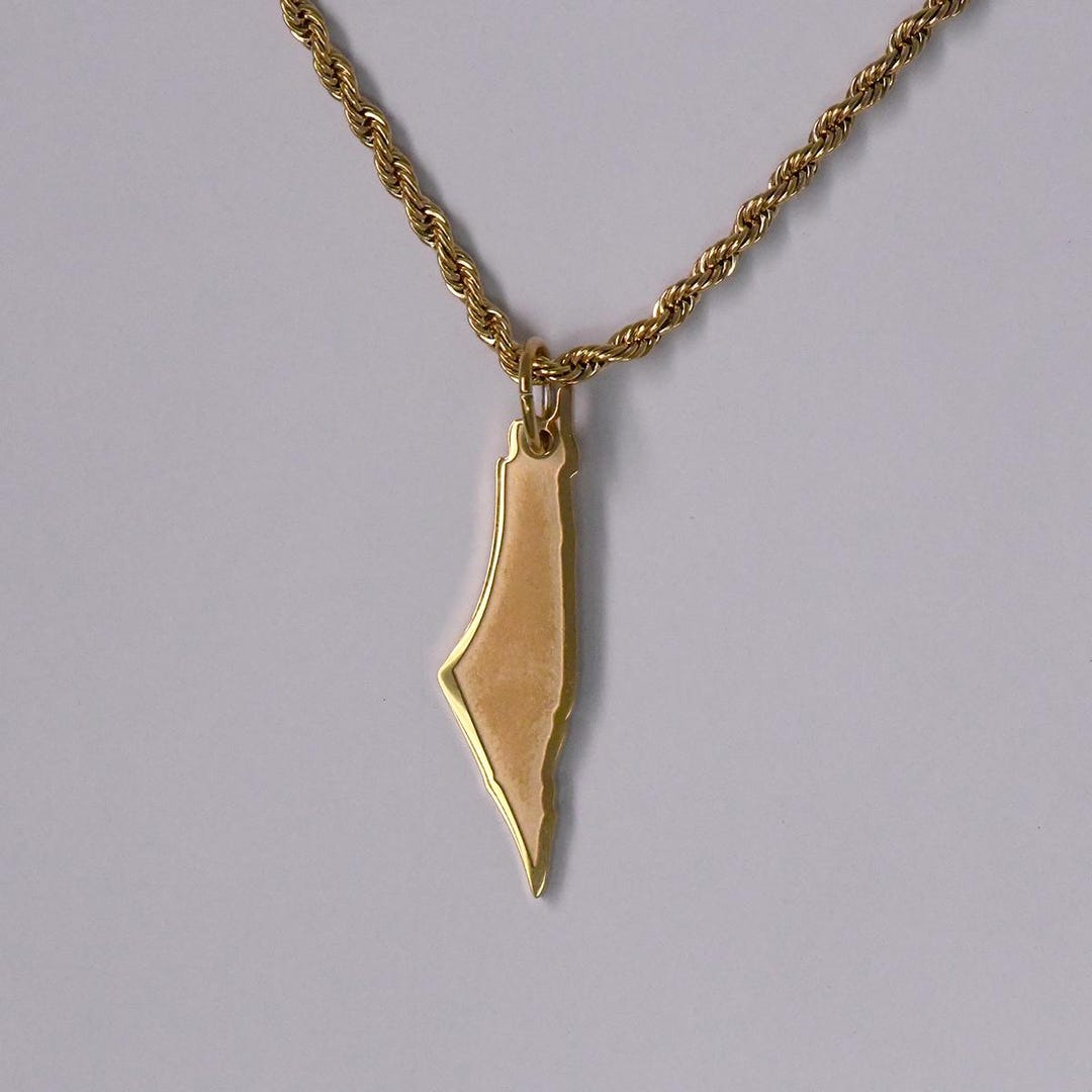 Gold Egypt Map - Necklace main image 1