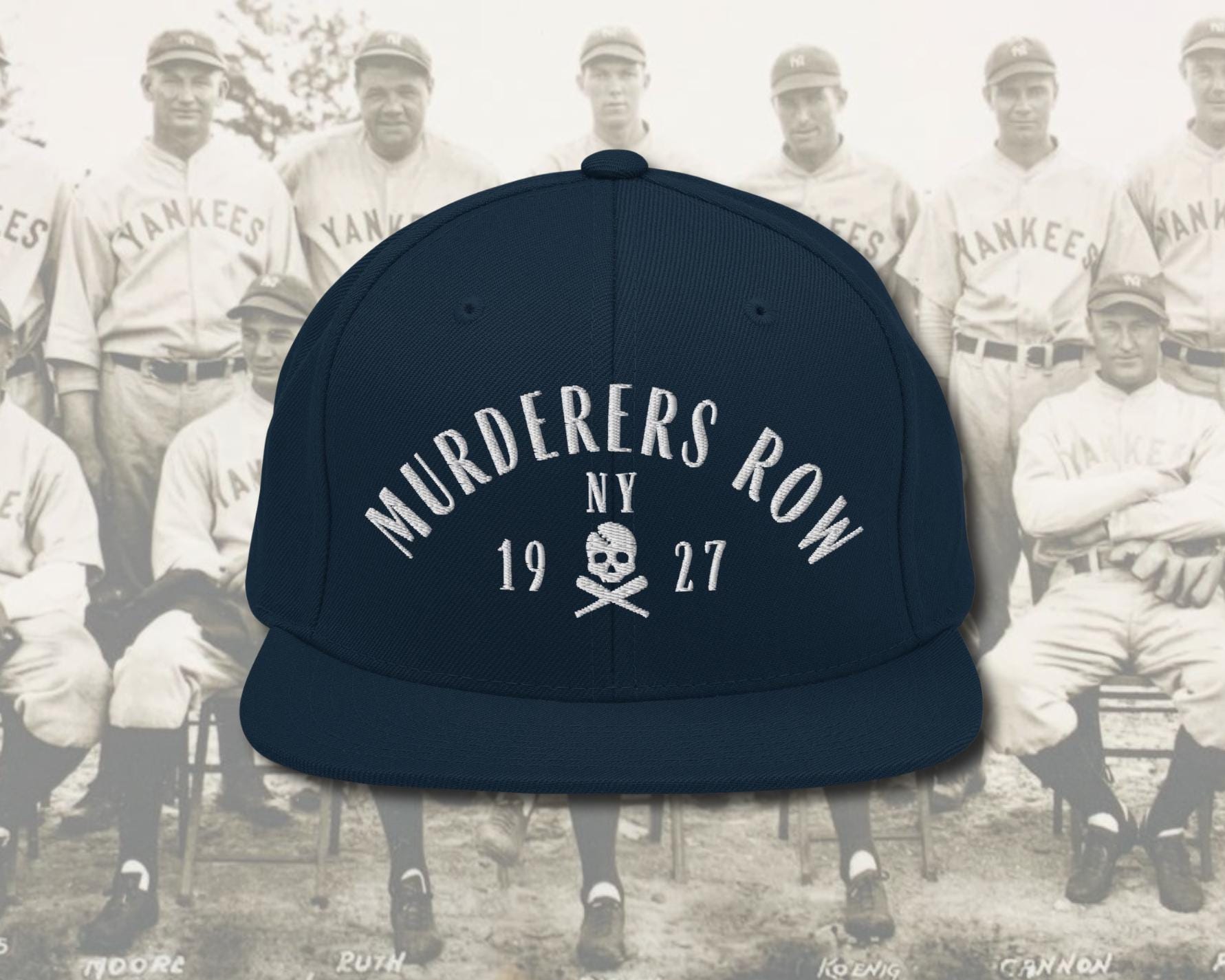 AH MURDERZ ×MLB×NEW ERA NEW YORKYANKEES Vintage Yankees Snapback Hat: Murderers Row 1927 Baseball Cap - Etsy
