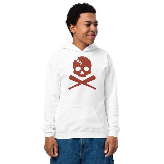 Skully Crossbats Youth Hoodie: Baseball Player Sweatshirt