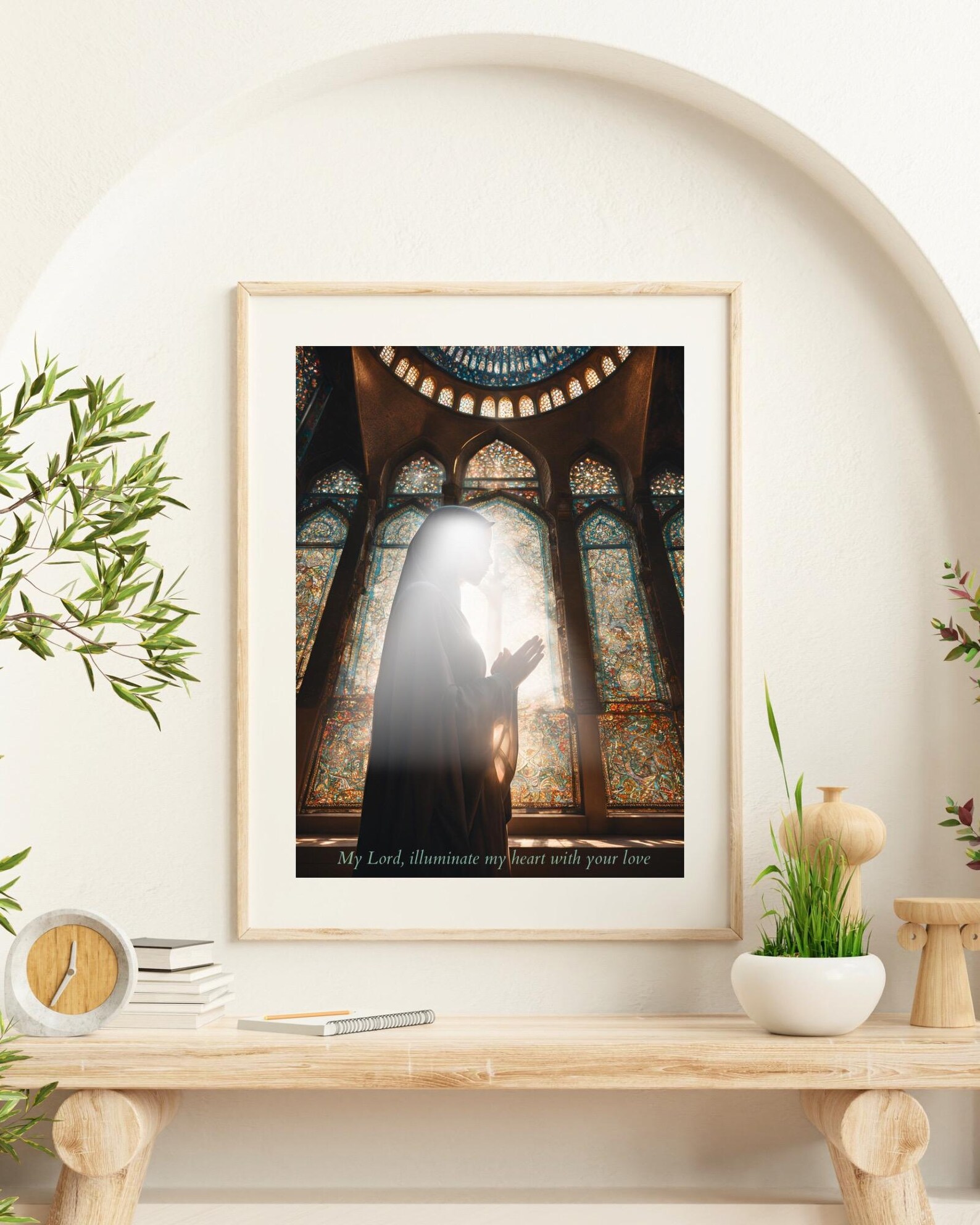 Design Print - Spiritual Woman Praying // Wall Art // Canvas // Poster ...