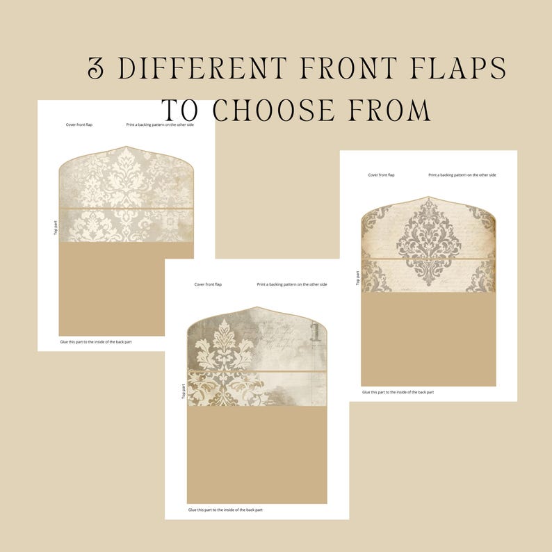 Natural Colors Shabby Chic Printable Ephemera Storage Box | Accordion ...