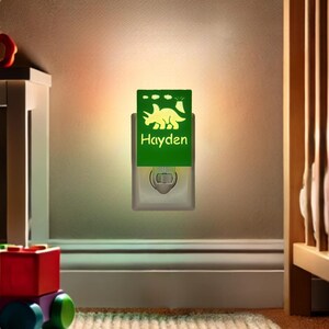 Custom Dinosaur Nightlight Personalized Kids Nightlight Baby Boy Nursery Decor Toddler Bedroom Lamp Dinosaur Theme Gift for Boys