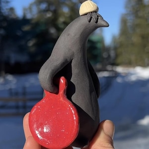 Unique Ceramic Figurine - Ceramic Penguin - Ceramic Penguins - Penguin Figurines Ceramics - Cute Penguins - Tiny Ceramic Penguin - Penguin
