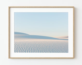 White Sands Photography Print, Minimalist New Mexico Desert Landscape, 11x14 Unframed Art