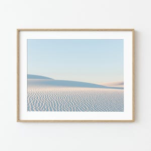 White Sands Photography Print, Minimalist Southwest Desert Landscape, New Mexico, 11x14 Unframed Art