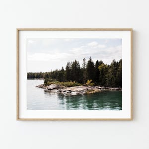 Lasciando North Haven Island, stampa del paesaggio costiero del Maine, fotografia della costa rocciosa del Maine dall'oceano, 11x14, senza cornice