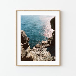 Stampa fotografica della costa del Maine, Parco nazionale di Acadia, fotografia su pellicola da 35 mm, opera d'arte senza cornice 11x14