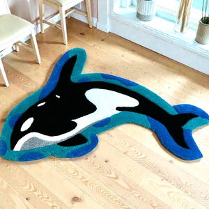 Orca marine rug , Ocean marine rug , Orca marine rug , sea fan gift