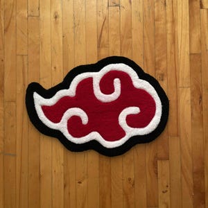 Red Cloud Anime Rug – Handmade Otaku Decor – Custom Japanese Manga Gift - Personalized Anime Rug – Red Cloud Otaku Decor image 7