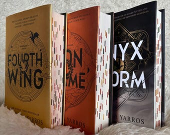 Cuarta Ala, Llama de Hierro y Tormenta de Ónice Libros anotados / Romanzas / Serie Empírea / Merchandising de Booktok / Rebecca Yarros / Xaden Riorson