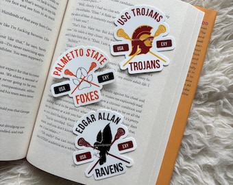 All For The Game Merch Stickers Exy Teams | AFTG | Edgar Allan Ravens | Palmetto State Foxes | The Sunshine Court USC Trojans