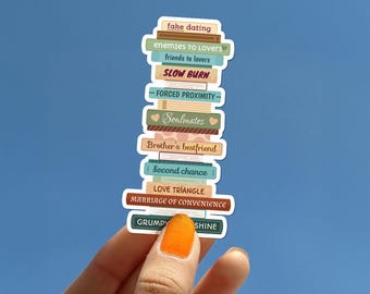 Romantik Tropenturm Sticker | Niedliche Bücher-Aufkleber für Kindle Insert | Booktok Sticker | Romanze Leseratte | Schmutz