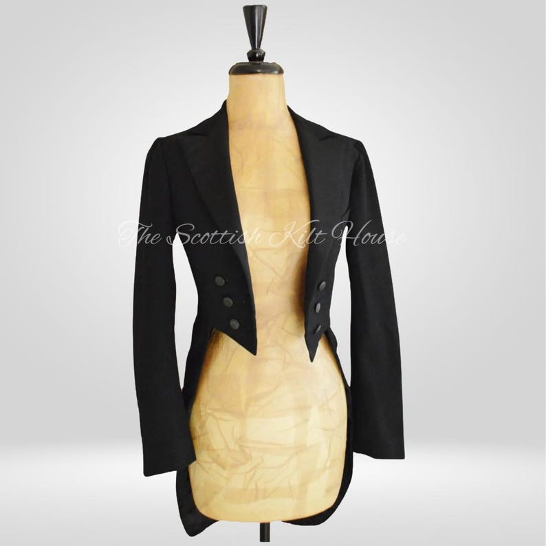 Ladies Victorian Tailcoat  Custom Regency Steampunk Jacket  19th Century Historical Costume  Vintage Coat  Handmade Gift for Her